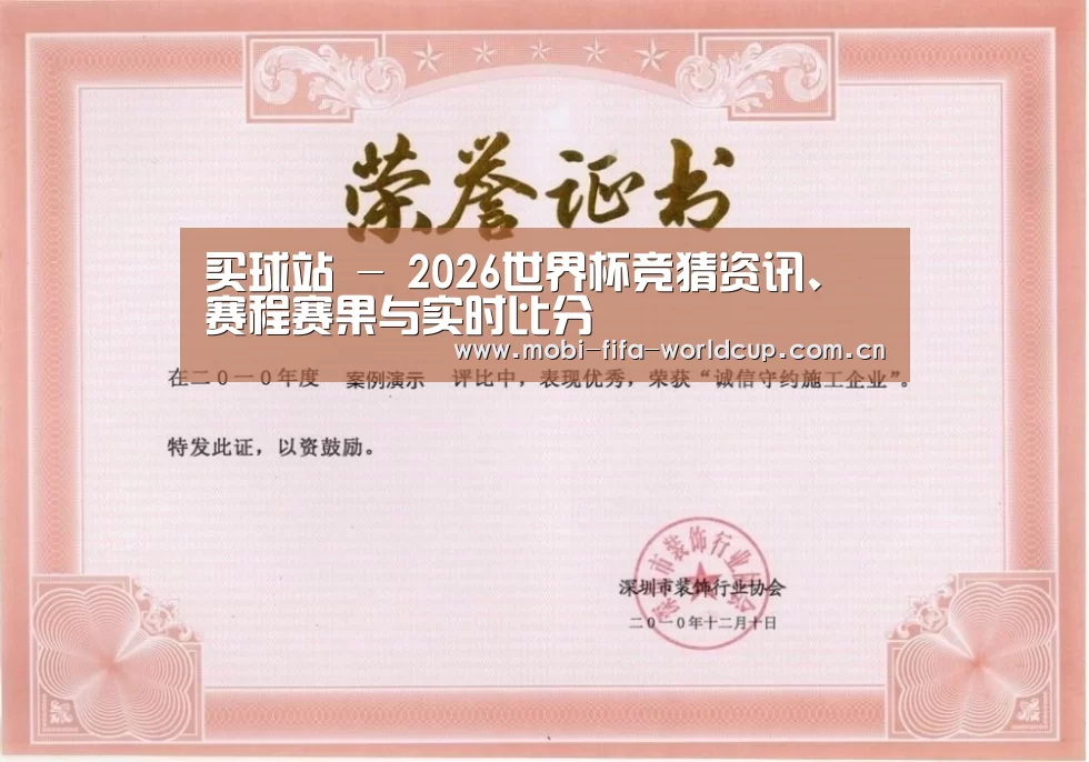 买球站荣誉证书一(图1)